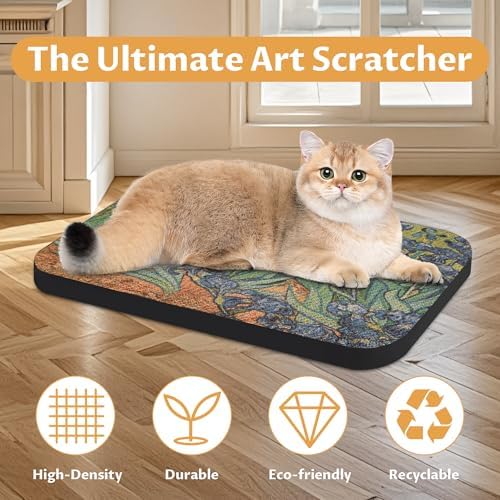 2 Pack Cat Wall Scratcher, Art Cat Scratching Board - Image 4