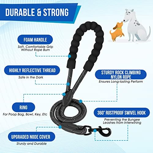 Lukovee Double Dog Leash, Reflective Heavy Duty Lead, No Tangle - Image 2