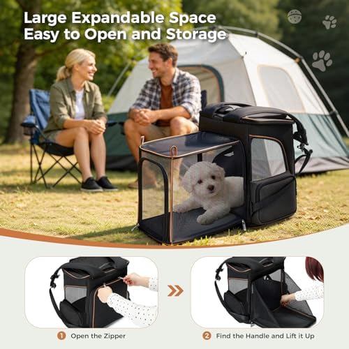 Lekereise Pet Carrier Backpack Expandable Cat Backpack Carrier - Image 4