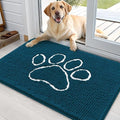 OLANLY Dog Door Mat for Muddy Paws 35x24, Paw Print Design Chenille Mud Mat by OLANLY