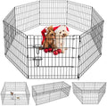 Puppy Pet Playpen 8 Panel 24 Inch Indoor Outdoor Metal Portable Folding Animal by Artmalle