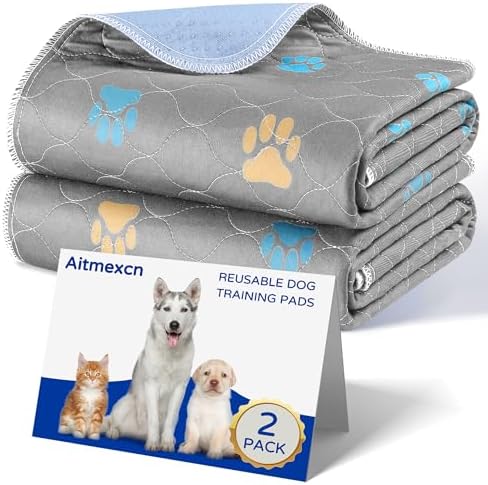 Aitmexcn Washable Pee Pads for Dogs, 2 Large Puppy Pads by Aitmexcn