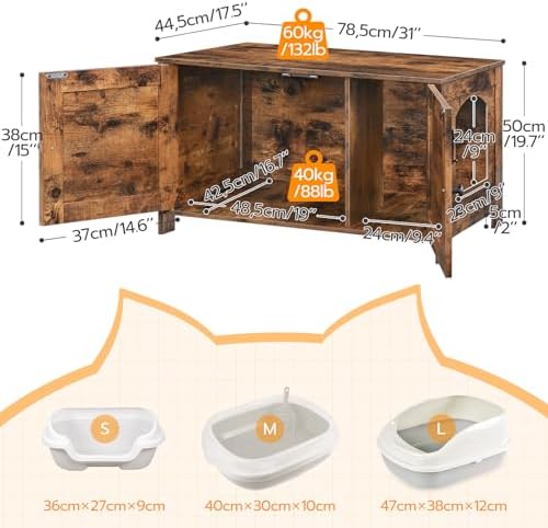 HOOBRO Litter Box Enclosure, Cat Litter Box Furniture - Image 4