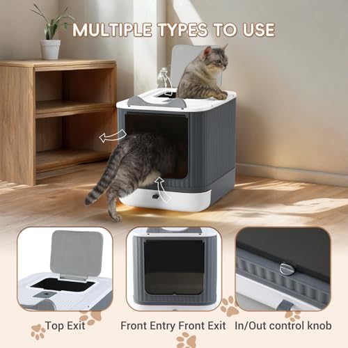 Foldable Enclosed Cat Litter Box - Image 4