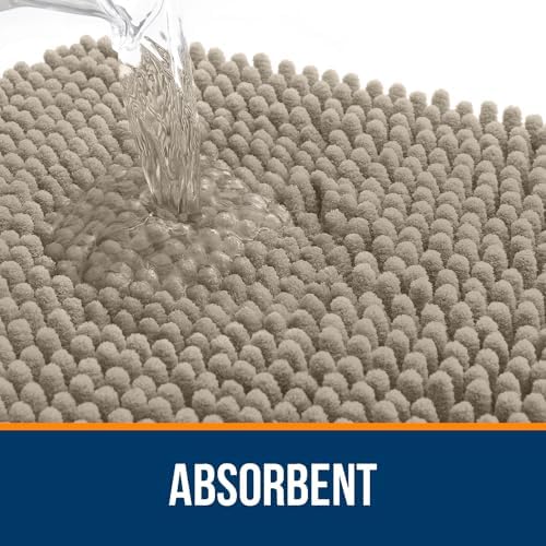 OLANLY Bathroom Rugs 30x20, Extra Soft Absorbent Chenille Bath Rugs - Image 4