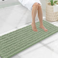 Smiry Bathroom Rugs 47X17, Extra Soft Rubber Backing Chenille Bath Mats by Smiry