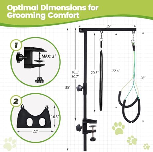 Dog Grooming Table Arm, 35-Inch Adjustable Clamp - Image 4