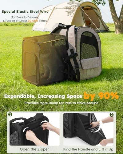 pecute Cat Backpack Expandable, Cat Backpack - Image 3