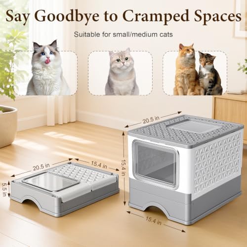 Covered Cat Litter Box with Lid - Image 2