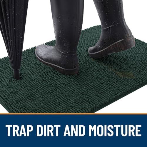 OLANLY Dog Door Mat for Muddy Paws 59x20, Super Absorbent Chenille Mud Mat - Image 2
