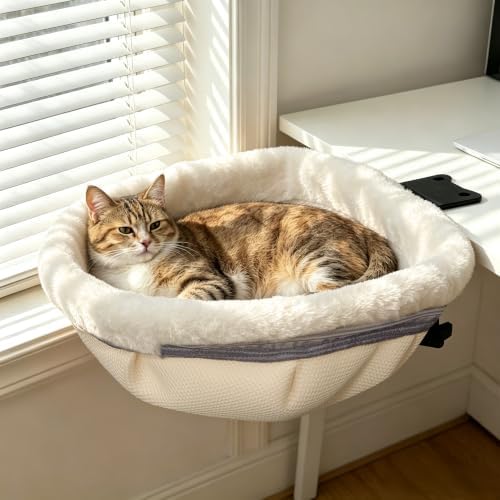 Cat Desk Bed, Desk Mounted Cat Hammock by Unknown