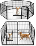 DUMOS Dog Playpen 32 Inch 8 Panels Indoor Outdoor Metal Pet Fence by DumosLifestyle