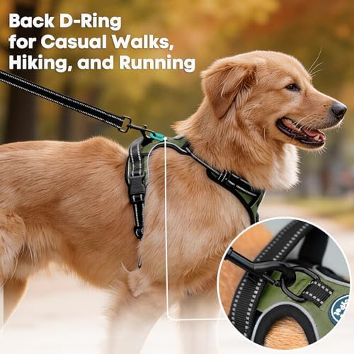 PoyPet No Pull Dog Harness Large, Reflective Vest - Image 3