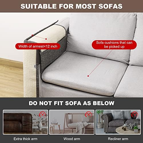 Upgraded Cat Scratch Sisal Sofa Protector, Furniture Couch Protector from Cat - Image 6