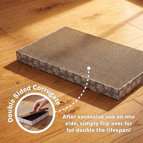 Kitty City Cat Scratcher– 3-Pack Durable Corrugated Cardboard Scratch Pads - Image 6