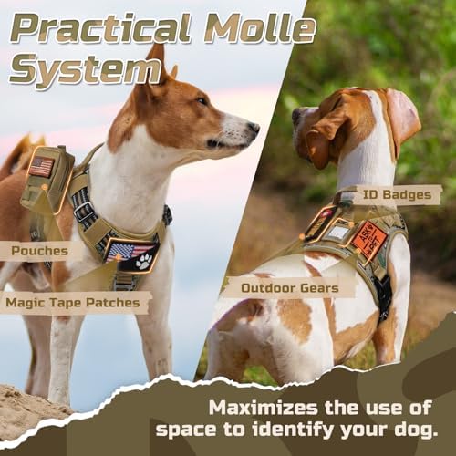 rabbitgoo Tactical Dog Harness for Large, No Pull Military Service Vest - Image 4