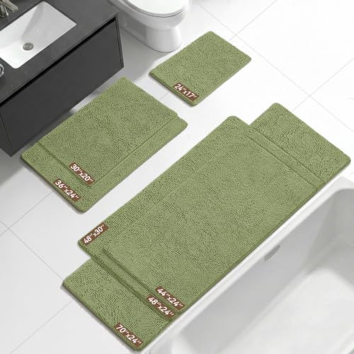 Bcoimo 48x30 Chenille Bath Mat – Non-Slip - Image 2