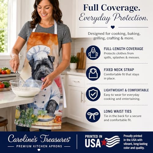 Caroline's Treasures Bouvier des Flandres The Chef Apron Cooking Kitchen Server - Image 4