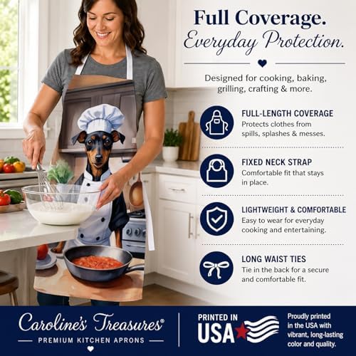 Caroline's Treasures Manchester Terrier The Chef Apron Cooking Kitchen Server - Image 4