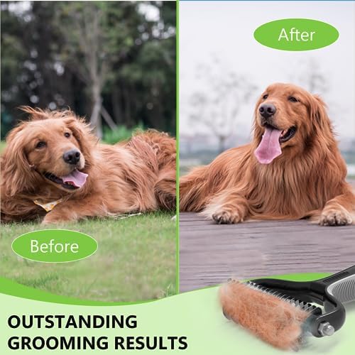 Staltwo Deshedding Dog Brush, Deshedding Undercoat Brush - Image 2