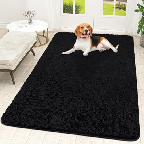 OLANLY Dog Door Mat for Muddy Paws 59x35, Super Absorbent Chenille Mud Mat by OLANLY