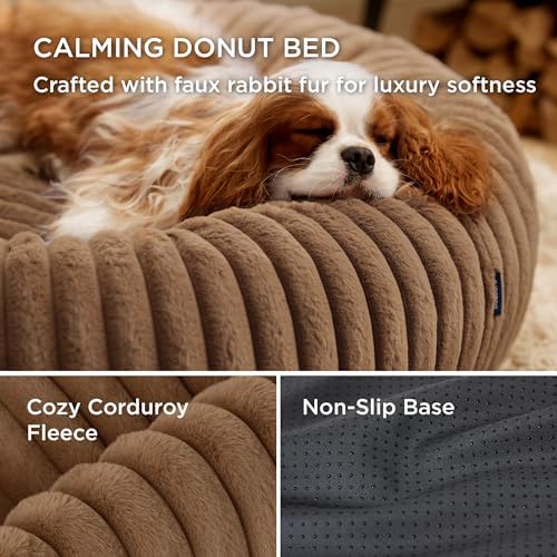 Bedsure ComfyFleece® Donut Small Dog Bed - Image 3