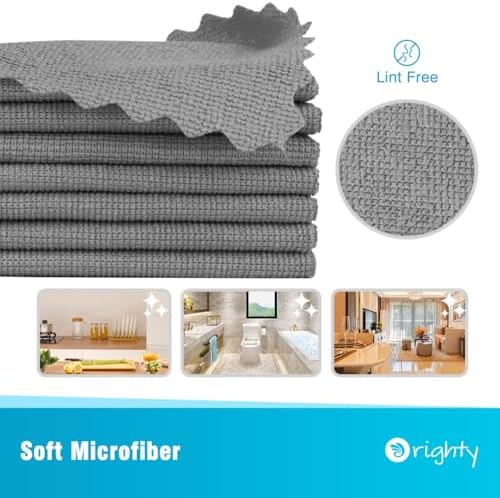 Orighty Microfiber Cleaning Cloth Bulk, 50 Pack Shop Towels 12x12 in - Image 2