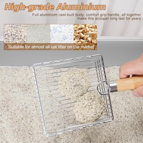 Cat Litter Scoop with Holder Stand, Poop Scooper with Waste Can, Refill Bag - Image 3
