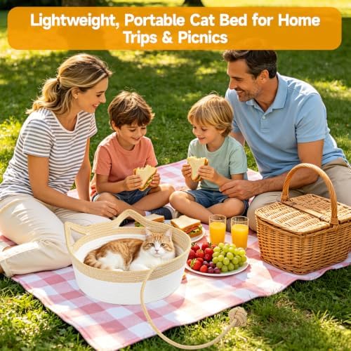 Cotton Rope Woven Cat Bed, Instinct Pet Basket - Image 5