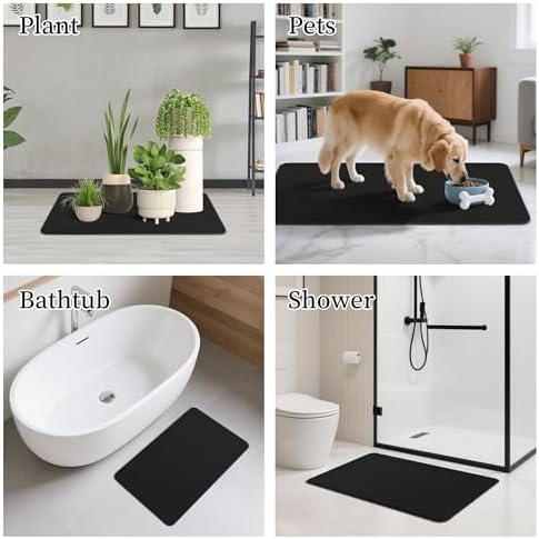 THMINS 2 Pack Stone Bath Mat - Image 7