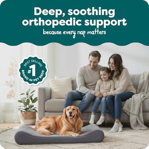 FurHaven Orthopedic Dog Bed for Large Dogs, Luxe Lounger Contour Mattress - Image 2