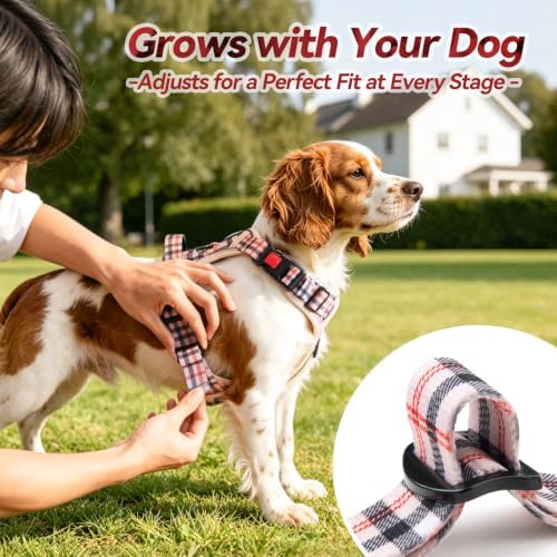 PoyPet Plaid Dog Harness Small, No Pull Vest - Image 5
