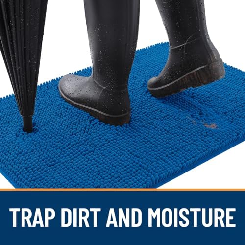 OLANLY Dog Door Mat for Muddy Paws 70x46, Super Absorbent Chenille Mud Mat - Image 2