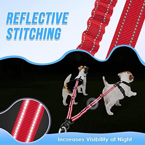 AUTOWT Double Dog Leash, No Tangle 360° Swivel Rotation Reflective Lead - Image 7