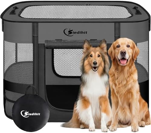 Siedihit 35" Dog Playpen, Cat Puppy Pen, Pet Portable Crate Indoor Outdoor by Siedihit