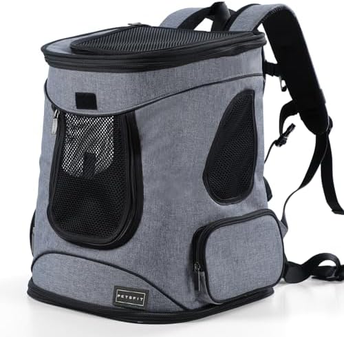 Petsfit Dog and Cat Backpack Carrier, Padded Waist Support by Petsfit