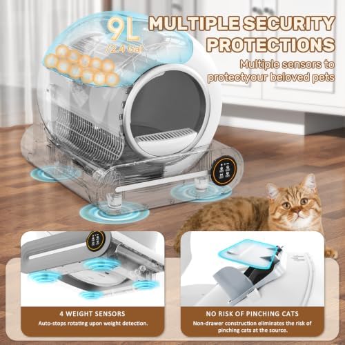 DuckSky Self Cleaning Litter Box, Enclosed Deodorizing Cat Box, App Control - Image 4