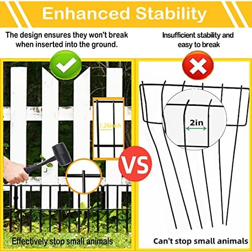 26 Pack Animal Barrier Fence, 12In x 28.00Ft Upgrade 1.26 in Gap Decorative - Image 6