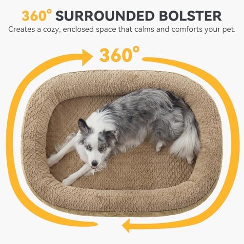 JOEJOY Orthopedic Dog Bed for Extra Large Dogs, XXL Egg-Crate Memory Foam Pet - Image 3