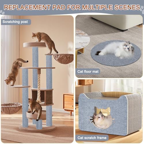 Cat Scratching Mat, 118.5"x15.9" Trimmable Self-Adhesive Cat Scratch Carpet - Image 5