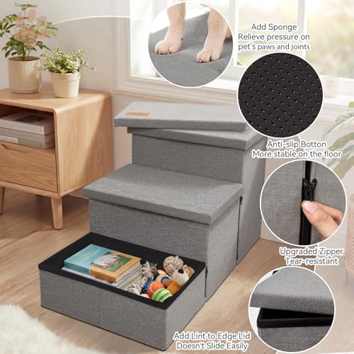 Zerbuger Dog Stairs with Storage - Image 4