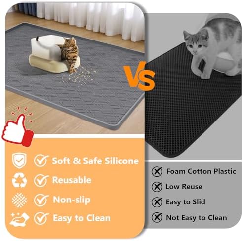 Silicone Cat Litter Mat 42" x 29" Cat Mat - Image 3