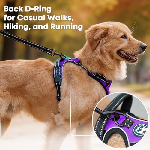 PoyPet No Pull Dog Harness Large, Reflective Vest - Image 4