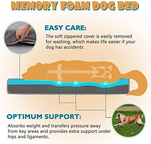 WATANIYA PET Memory Foam Large Dog Bed, Orthopedic Dog Beds - Image 2