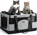 Pecute Large Cat Carrier, Soft Double Pet Crate by pecute