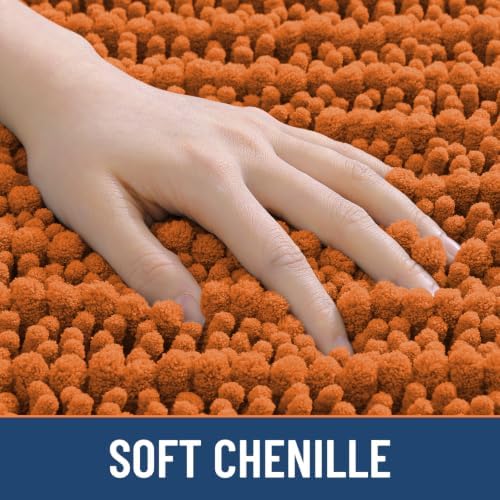 Smiry Bathroom Rugs 30X20, Extra Soft Rubber Backing Chenille Bath Mats - Image 4