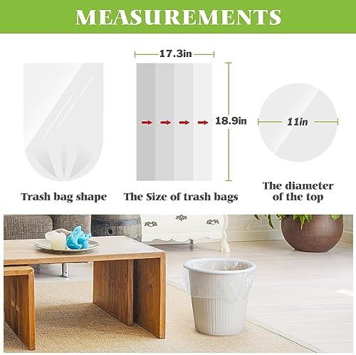 Teivio 3 Gallon 150 Counts Small Trash Bags Garbage Bags, Bathroom Trash Can - Image 2