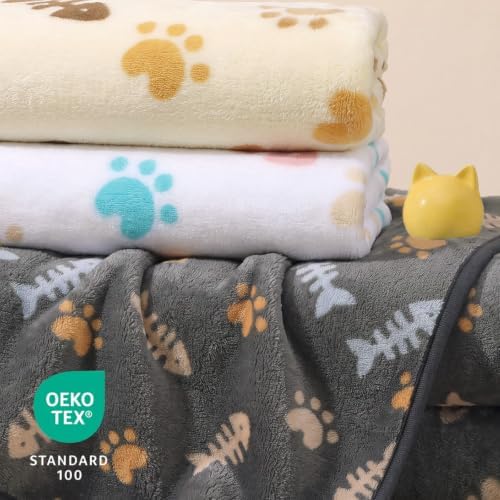 Luciphia 3 Pack Cute Cat Blankets Cozy Small Throw - Image 2