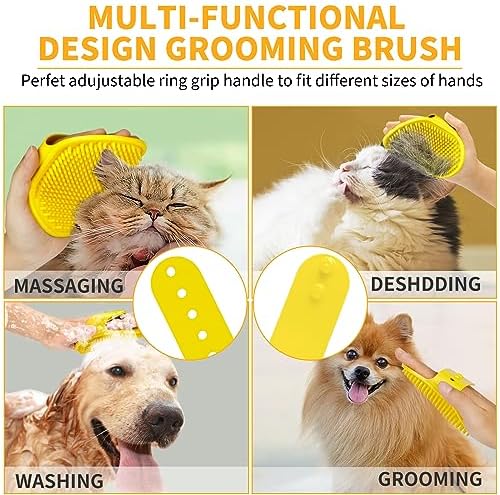 Comotech 6PCS Dog Bath Brush & Dog Toothbrush | Adjustable Handle Shampoo Brush - Image 5