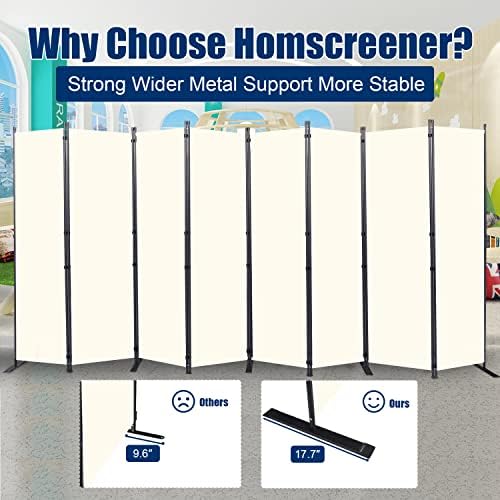 Room Divider 8 Panel-176''Wide, 6FT Room Dividers and Folding Privacy Screen - Image 3
